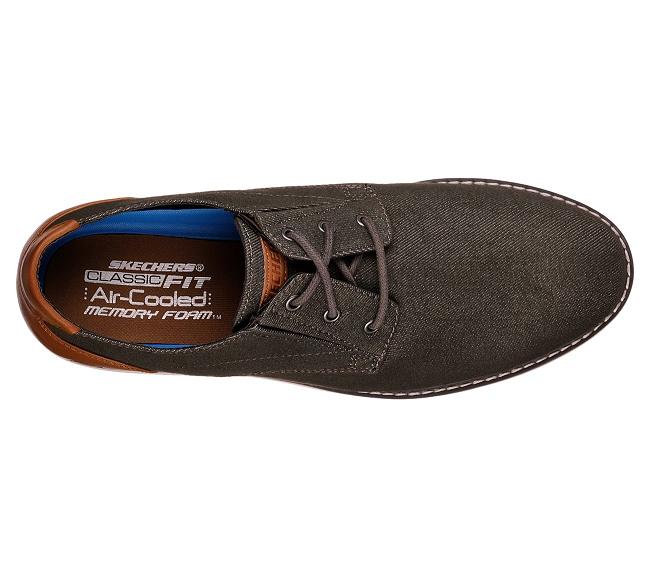 Zapatos Sin Cordones Skechers Hombre - Parton Marrones PQNEH6073